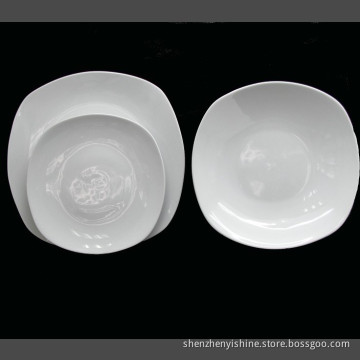 Square White Dinner Plates/Ceramic Plates (YSWD019)